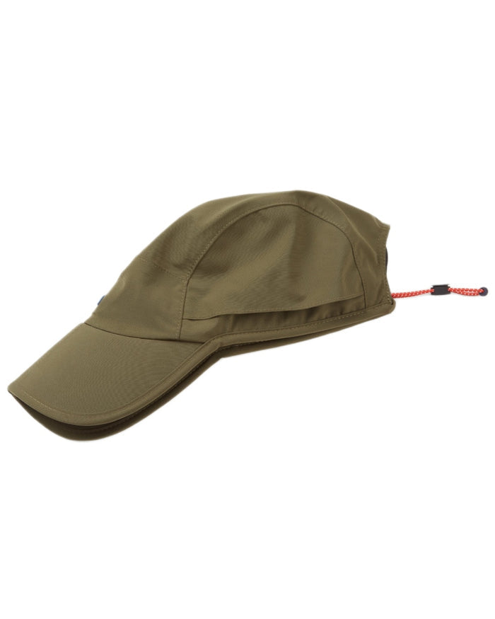 Olive coloured Sealskinz Poringland Waterproof Peak Plain Hiking Cap on white background #colour_olive