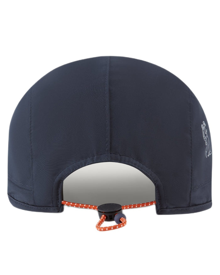 Navy coloured Sealskinz Poringland Waterproof Peak Plain Hiking Cap on white background #colour_navy