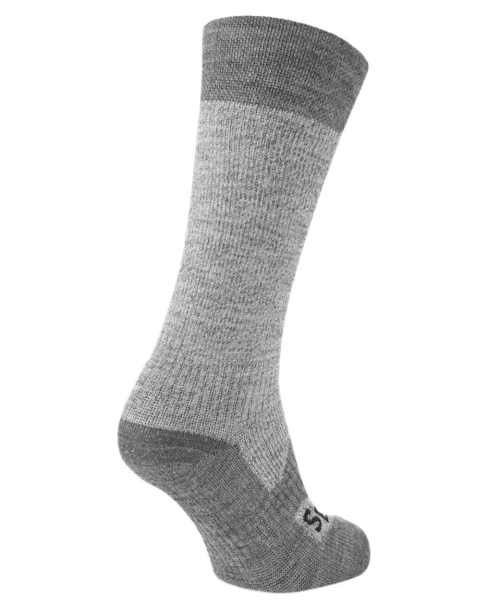 Grey coloured Sealskinz Raynham Waterproof All Weather Mid Length Socks on white background #colour_grey