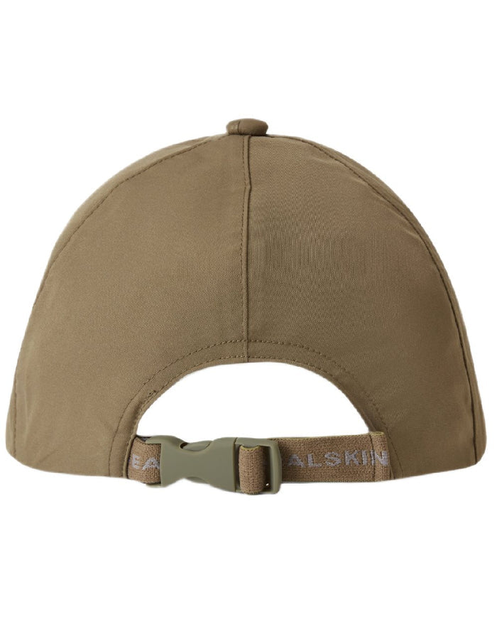 Olive coloured Sealskinz Salle Waterproof Foldable Peak Cap on white background #colour_olive