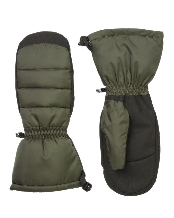 Olive Coloured Sealskinz Titchwell Waterproof Lightweight Insulated Gauntlet Mitten on white background #colour_olive