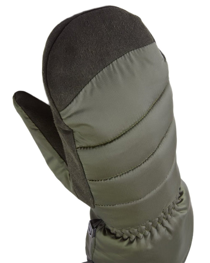 Olive Coloured Sealskinz Titchwell Waterproof Lightweight Insulated Gauntlet Mitten on white background #colour_olive