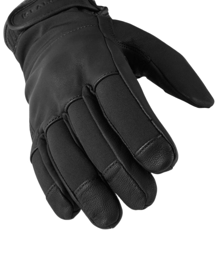 Black coloured Sealskinz Walcott Waterproof Cold Weather Fusion Control Gloves on white background #colour_black