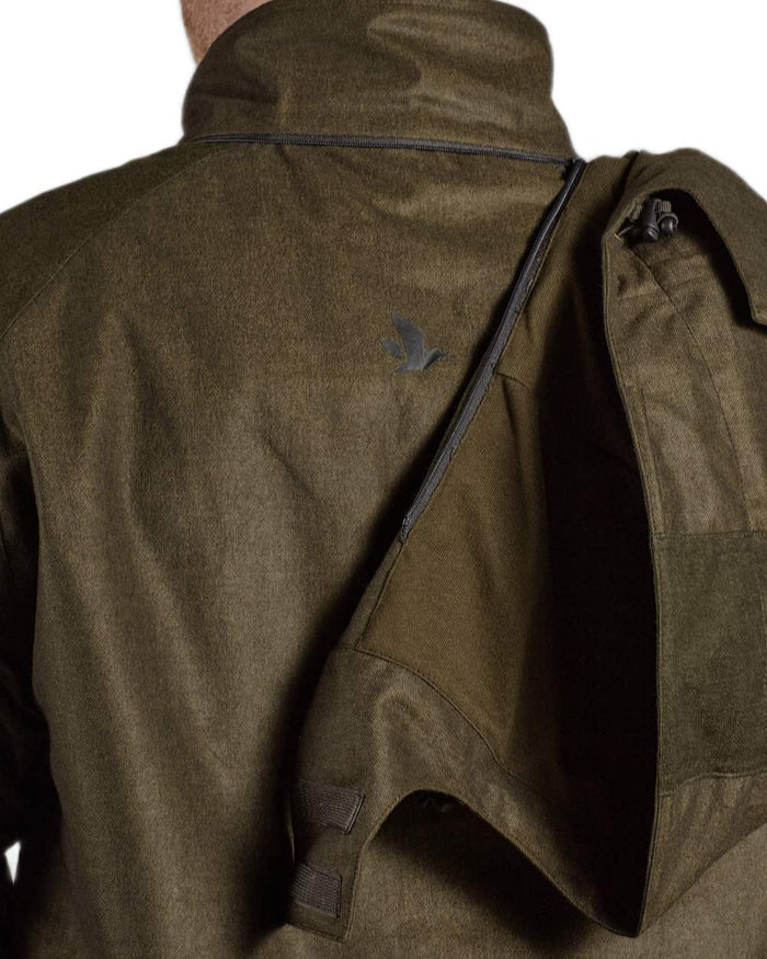 Pine Green Melange coloured Seeland Avail Jacket on white background #colour_pine-green-melange