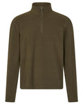 Pine Green Coloured Seeland Benjamin Half Zip Fleece on white background #colour_pine-green