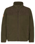 Pine Green Coloured Seeland Childrens Bolt Fleece Jacket on white background #colour_pine-green