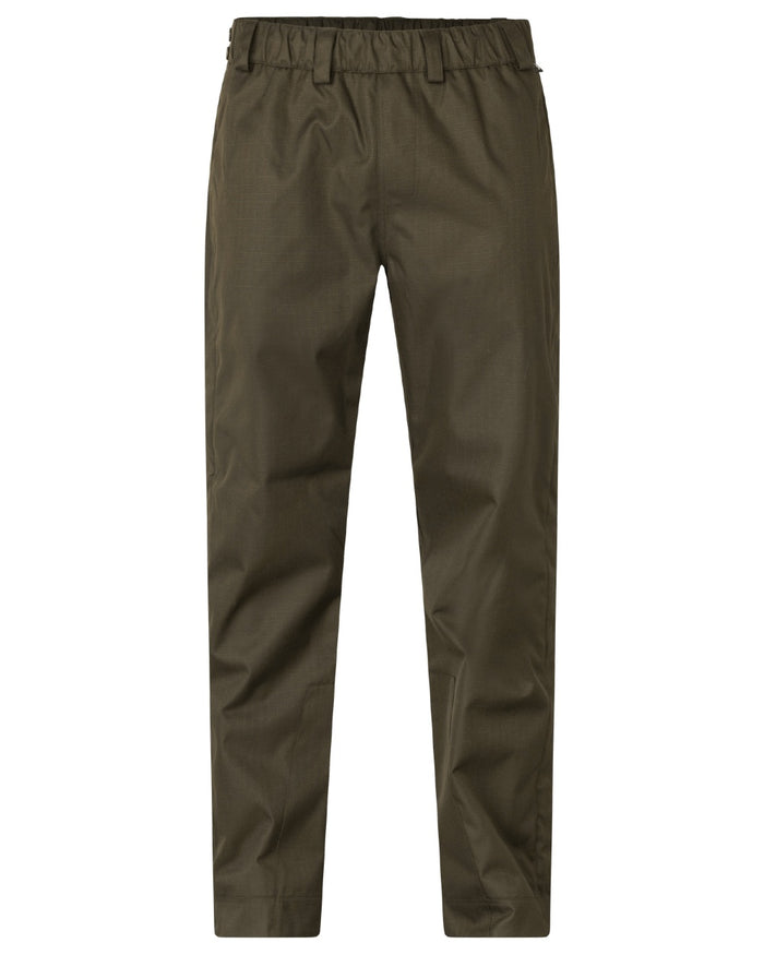 Shaded Olive coloured Seeland Mens Buckthorn Duro Overtrousers on white background #colour_shaded-olive