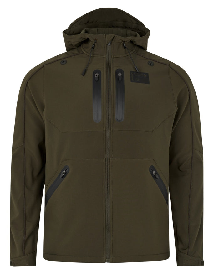 Pine Green Coloured Seeland Mens Chaser Aero Jacket on white background #colour_pine-green