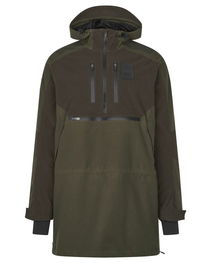 Pine Green coloured Seeland Mens Chaser BGH Smock on white background #colour_pine-green