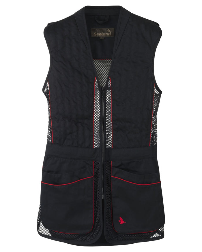 Black coloured Seeland Skeet II Waistcoat on white background #colour_black