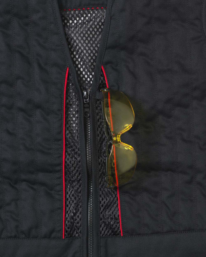 Black coloured Seeland Skeet II Waistcoat on white background #colour_black