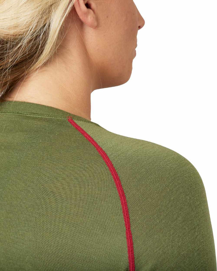 Capulet Olive Coloured Seeland Womens Hawker Base Layer on white background #colour_capulet-olive