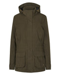 Light Pine Coloured Seeland Womens Highpoint Harriet Jacket on white background #colour_light-pine