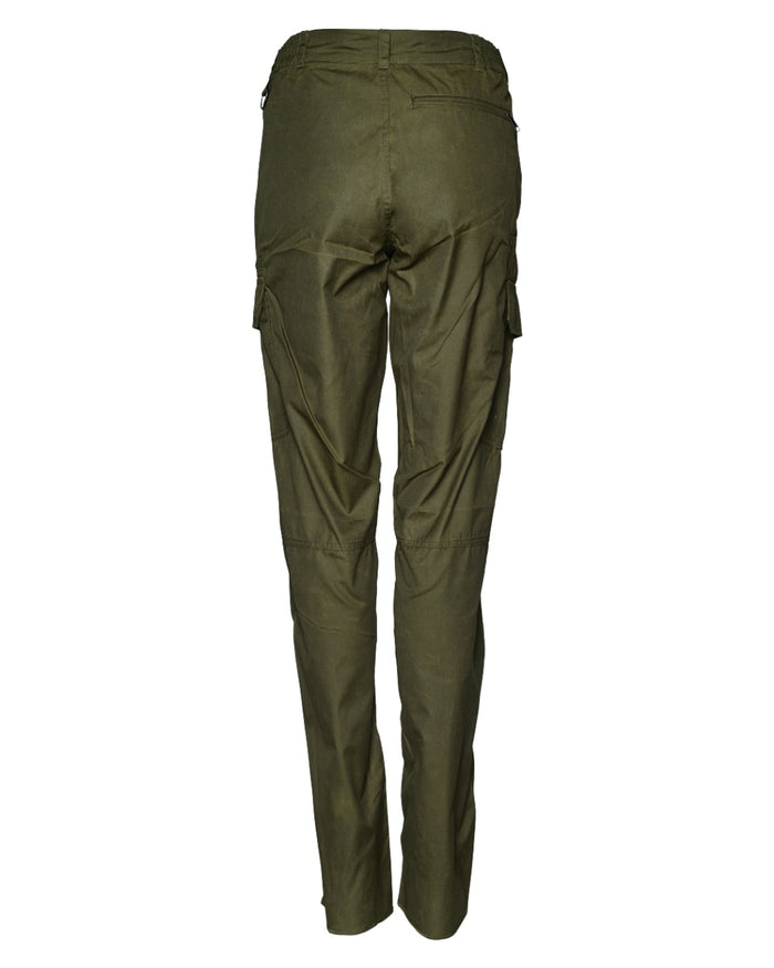 Pine Green Coloured Seeland Womens Key-Point Trousers on white background #colour_pine-green
