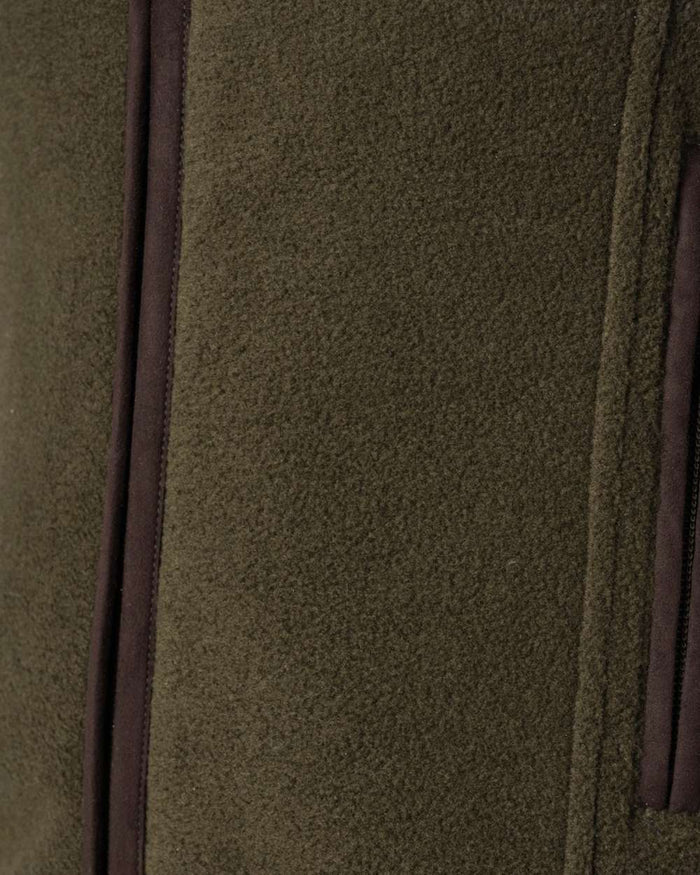 Pine Green Melange Coloured Seeland Womens Woodcock Ivy Fleece Waistcoat on White background #colour_pine-green-melange