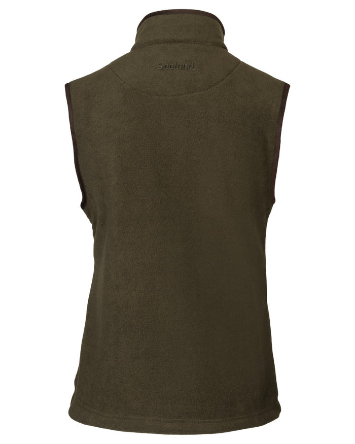 Pine Green Melange Coloured Seeland Womens Woodcock Ivy Fleece Waistcoat on White background #colour_pine-green-melange