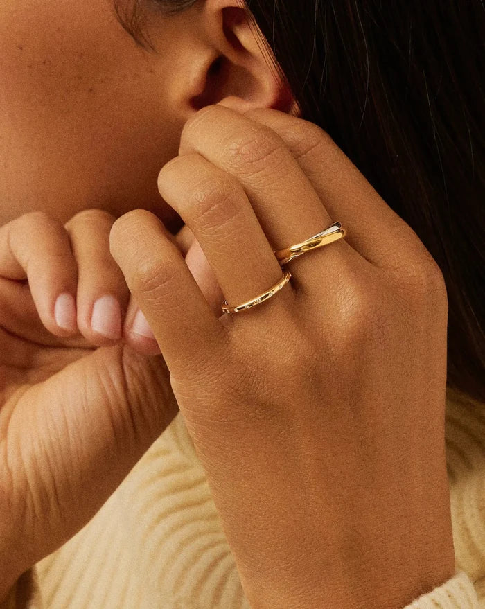 Solar Studded Ring | 18ct Gold Vermeil/Cubic Zirconia Rings Missoma