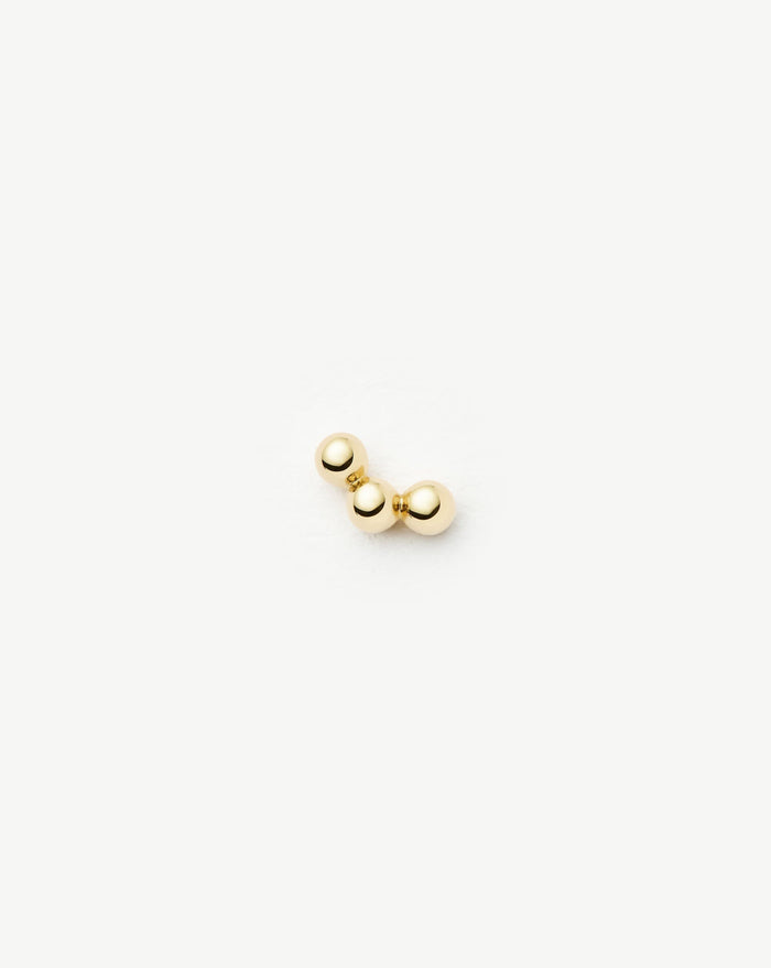 Fine Trio Piercing Stud Earring | 14ct Yellow Gold Earrings Missoma