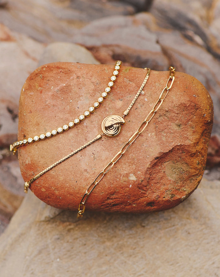 Spiral Cobra Chain Bracelet | 18ct Gold Plated Bracelets Missoma
