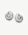 Spiral Dome Oversized Stud Earrings | Silver Plated Earrings Missoma