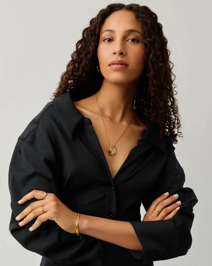 Spiral Large Pendant Necklace | 18ct Gold Plated Necklaces Missoma