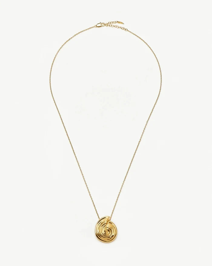 Spiral Large Pendant Necklace | 18ct Gold Plated Necklaces Missoma