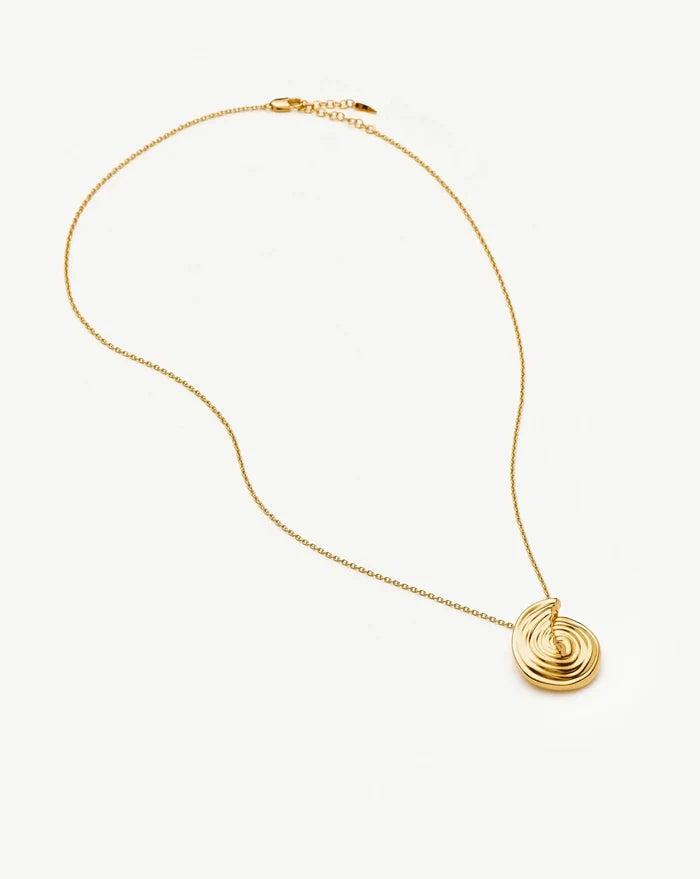 Spiral Large Pendant Necklace | 18ct Gold Plated Necklaces Missoma