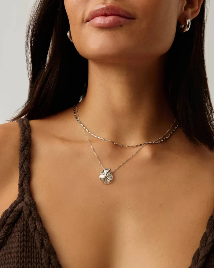 Spiral Mini Pendant Necklace | Silver Plated Necklaces Missoma