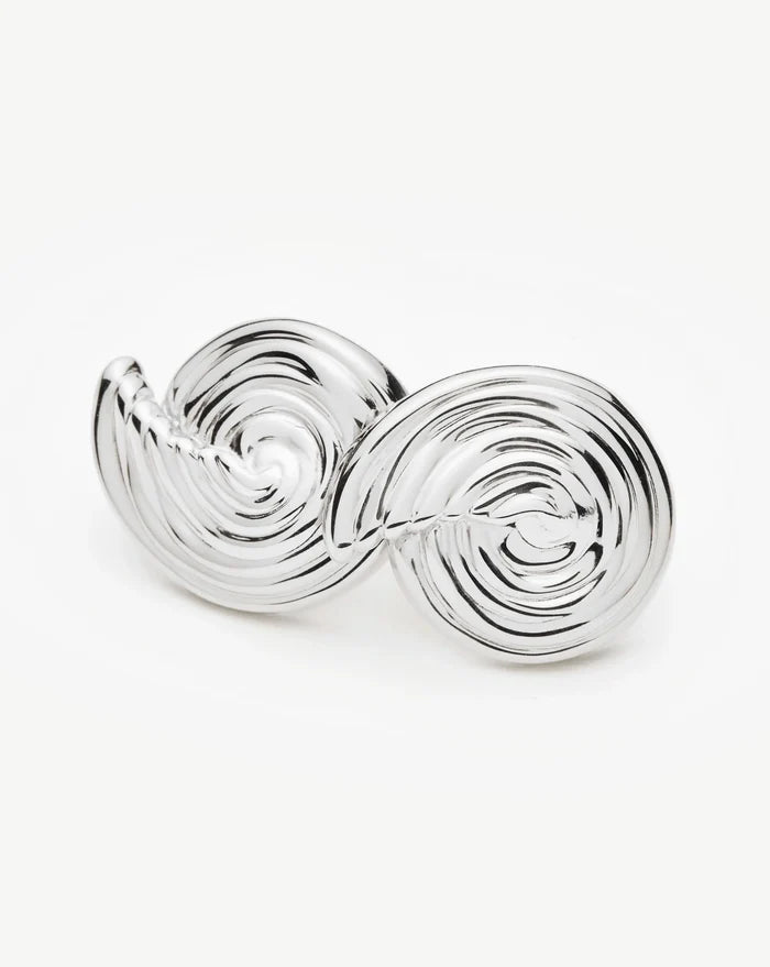 Spiral Small Stud Earrings | Silver Plated Earrings Missoma