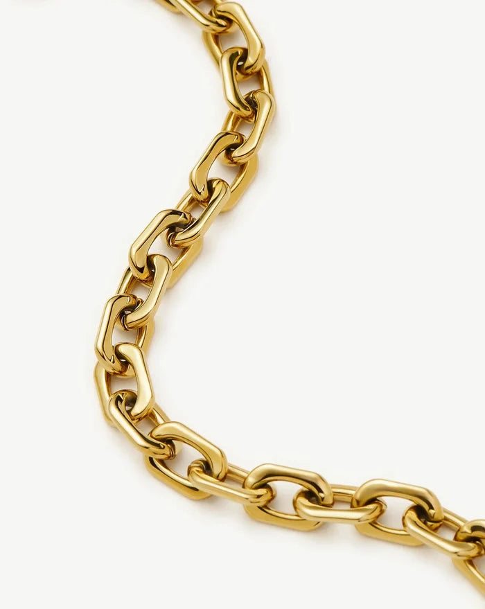 Square Paperclip Chain Bracelet | 18ct Gold Plated Bracelets Missoma