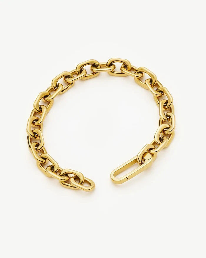 Square Paperclip Chain Bracelet | 18ct Gold Plated Bracelets Missoma
