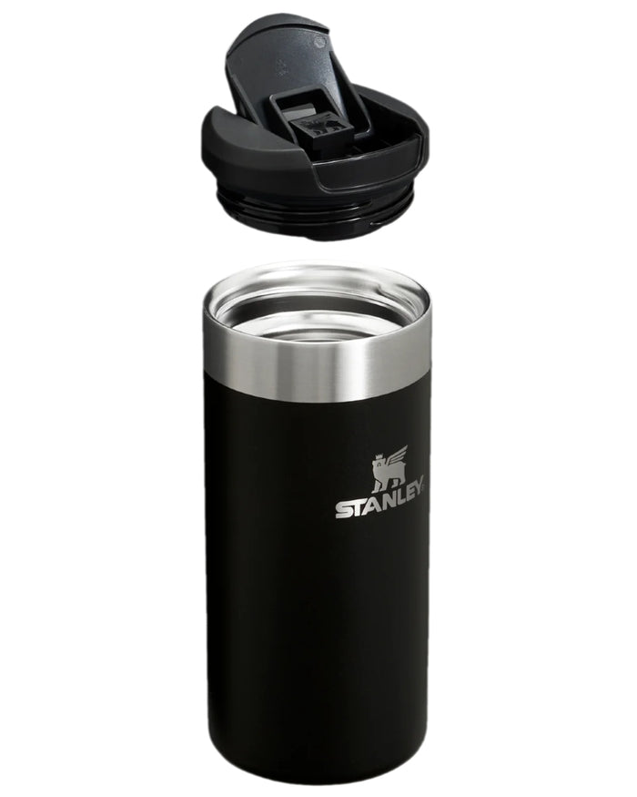 Black Coloured Stanley AeroLight Transit Mug 0.35L on white background #colour_black