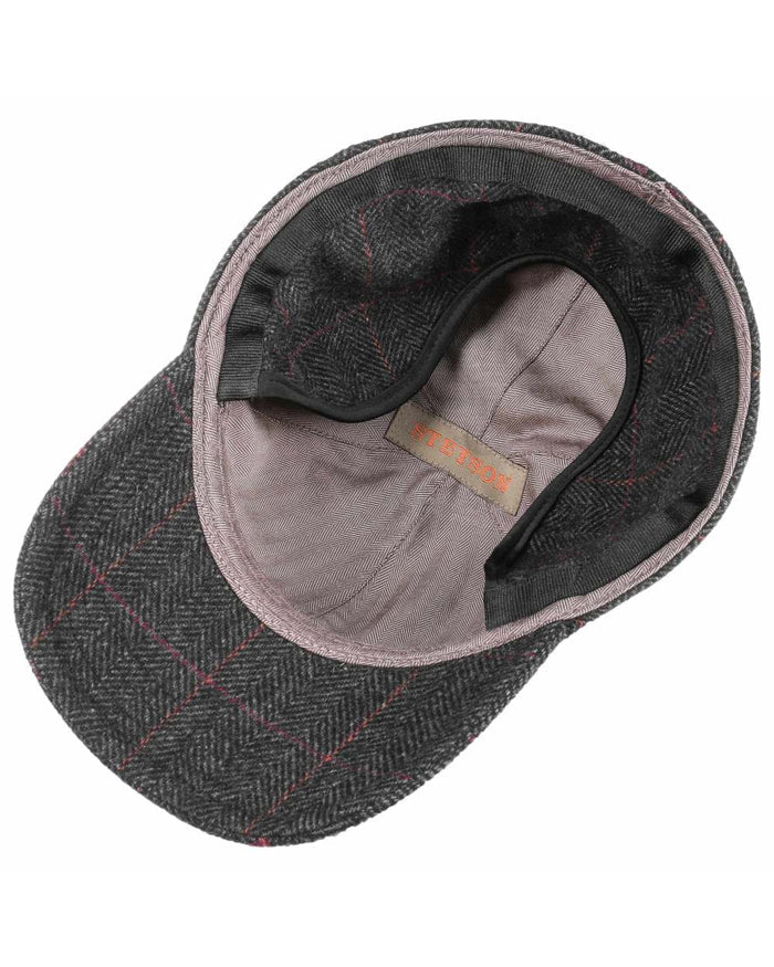 Anthracite Melange Coloured Stetson Baseball Wool Ear Flaps Cap On A White Background #colour_anthracite-melange
