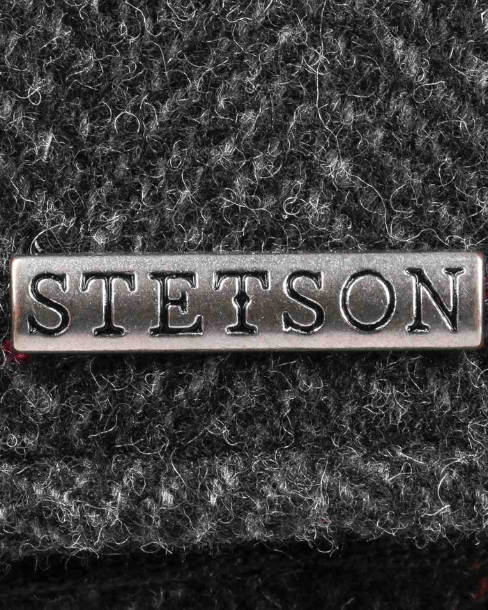 Anthracite Melange Coloured Stetson Baseball Wool Ear Flaps Cap On A White Background #colour_anthracite-melange