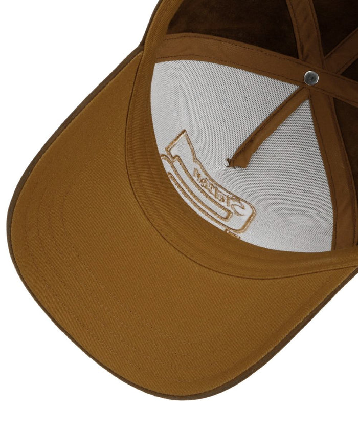 Brown coloured Stetson Capital S Trucker Cap on white background #colour_brown