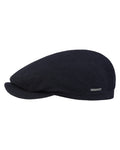 Navy coloured Stetson Cashmere Wool Driver Cap on white background #colour_navy