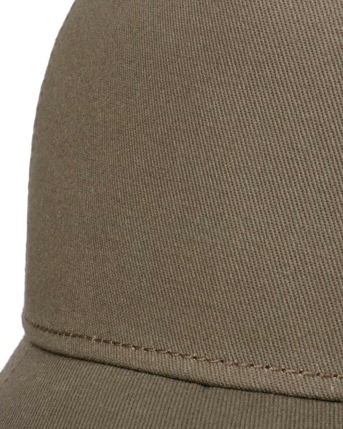 Olive coloured Stetson Classic Cotton Trucker Cap on white background #colour_olive