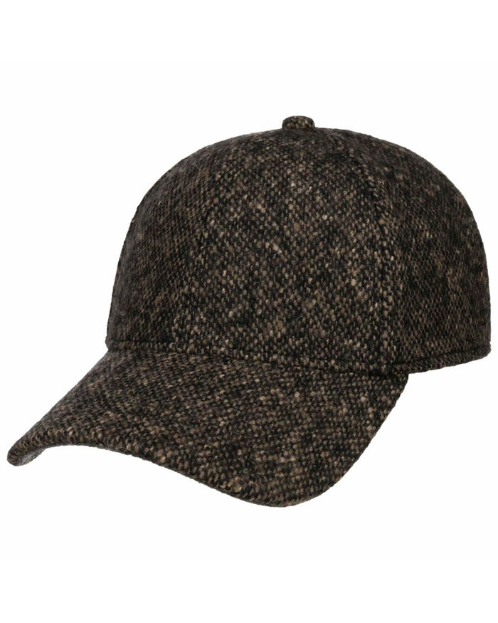 Anthracite Grey Coloured Stetson Classic Donegal Tweed Cap On A White Background #colour_anthracite-grey