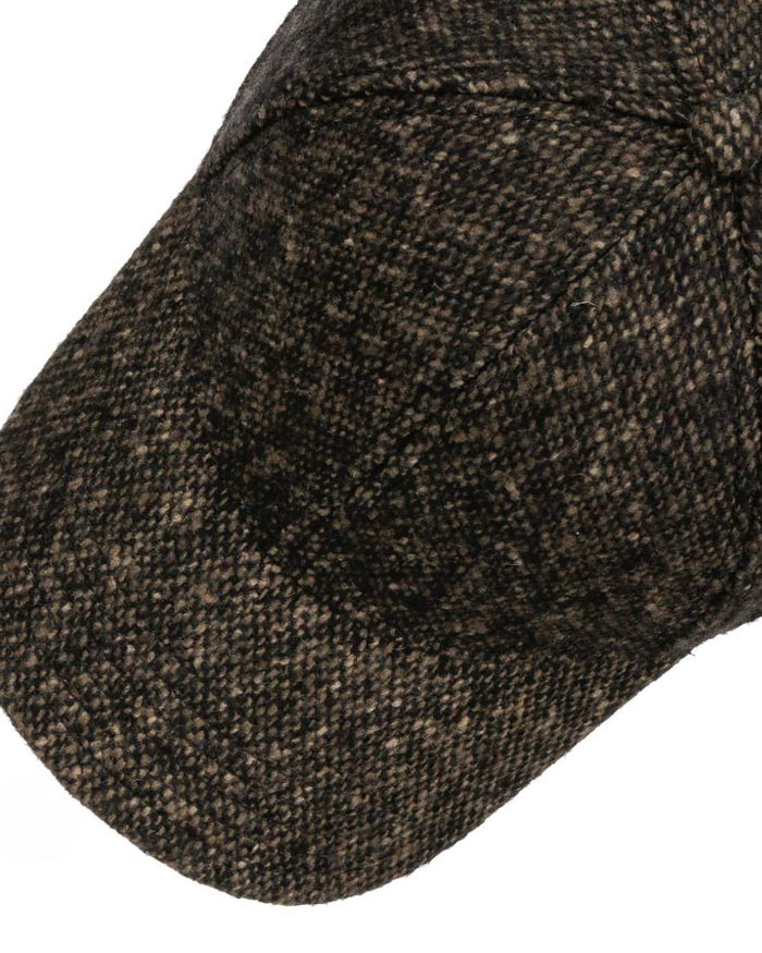 Anthracite Grey Coloured Stetson Classic Donegal Tweed Cap On A White Background #colour_anthracite-grey