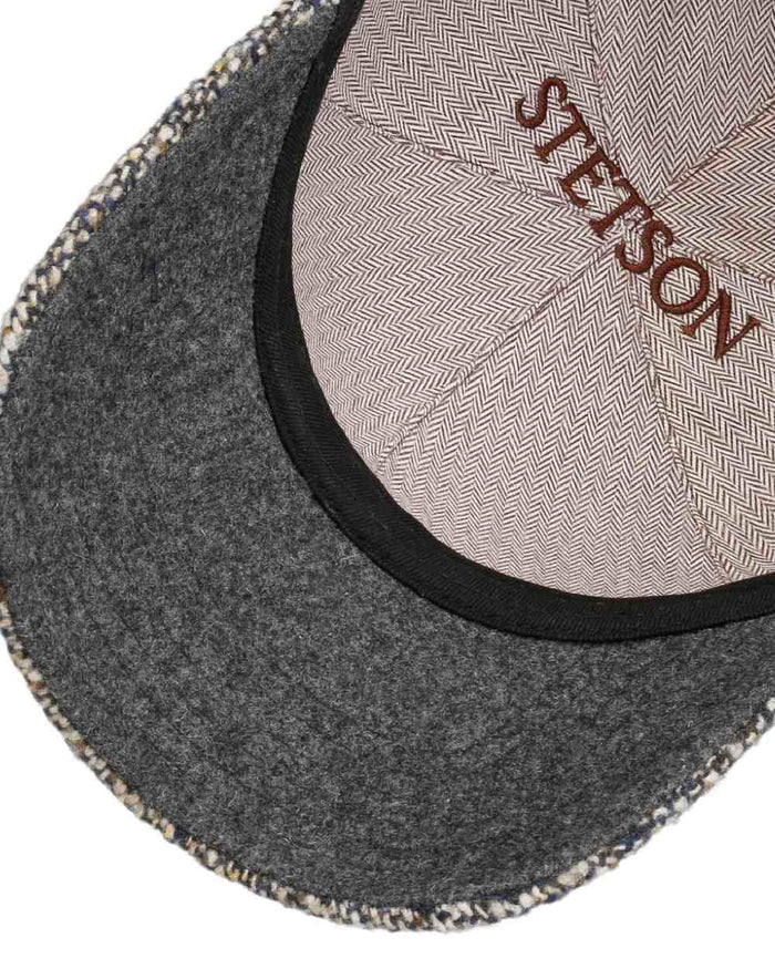 Blue Coloured Stetson Classic Donegal Tweed Cap On A White Background #colour_blue