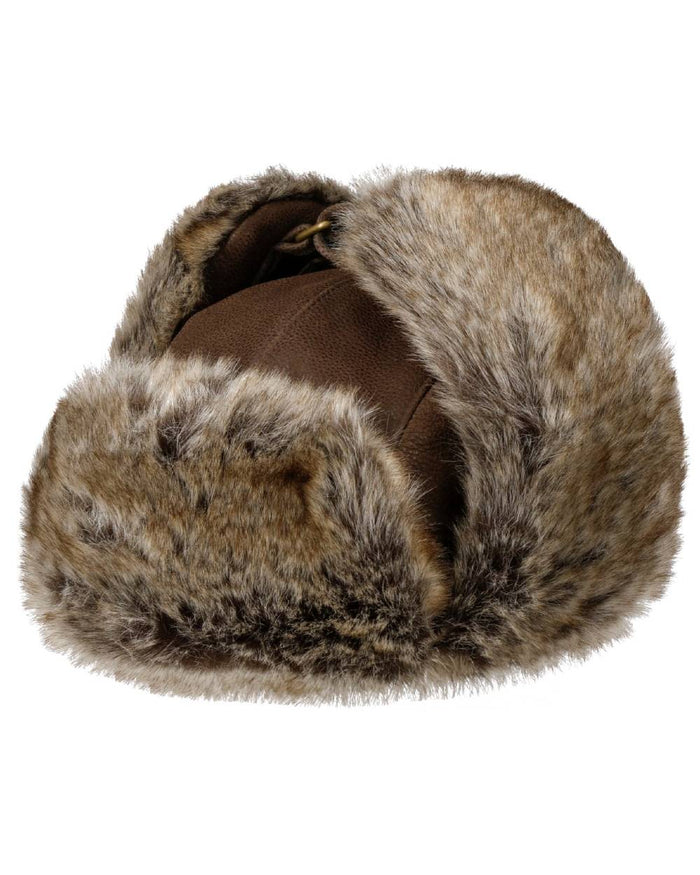 Brown Coloured Stetson Cowhide Bomber Aviator Hat On A White Background #colour_brown
