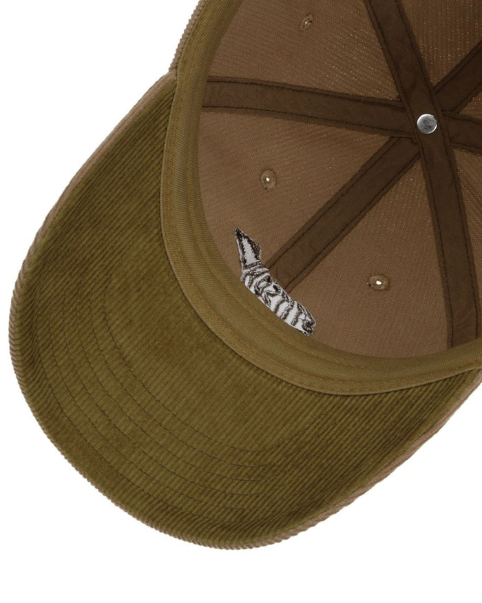 Almond coloured Stetson Embroidered Bear Corduroy Cap on white background #colour_almond