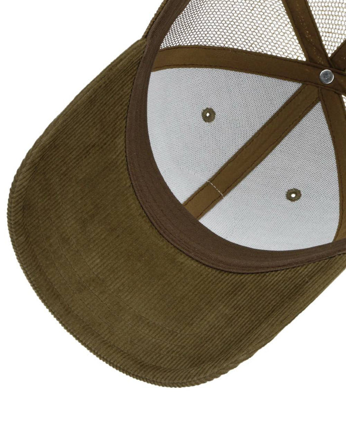 Light Green Khaki Stetson Explorer Since 1865 Trucker Cap on white background #colour_light-green-khaki