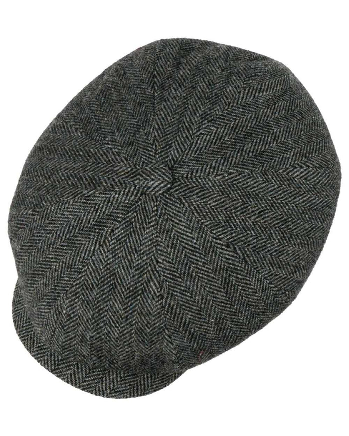 Moss Green Coloured Stetson Hatteras Classic Wool Flat Cap On A White Background #colour_moss-green