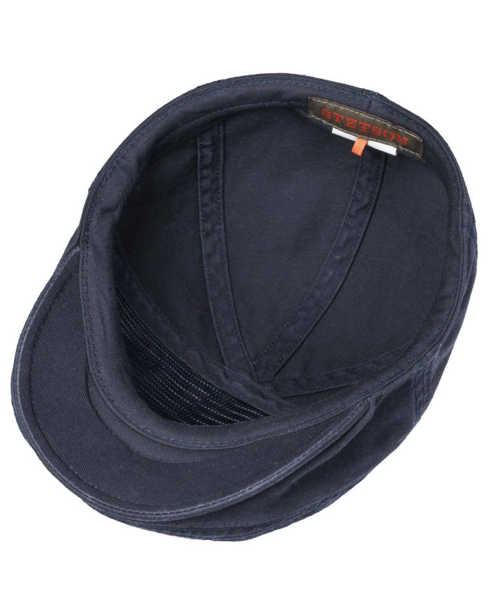 Navy coloured Stetson Ivy Cotton Cap on white background #colour_navy