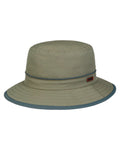 Olive Coloured Stetson Kettering Outdoor Hat on white background #colour_olive