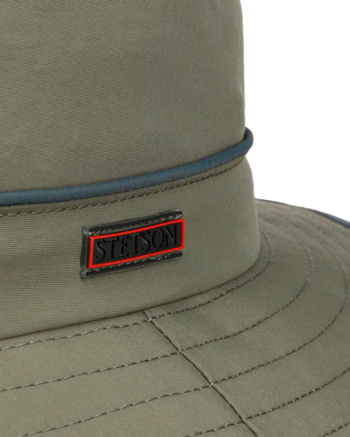 Olive Coloured Stetson Kettering Outdoor Hat on white background #colour_olive