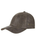 Brown coloured Stetson Liberty Pigskin Baseball Cap on white background #colour_brown