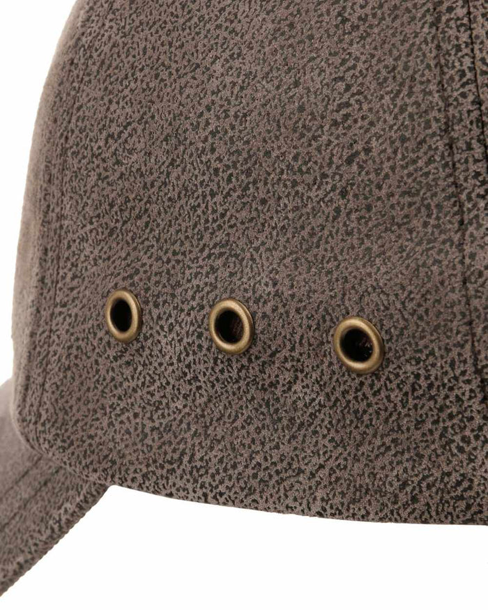 Brown coloured Stetson Liberty Pigskin Baseball Cap on white background #colour_brown