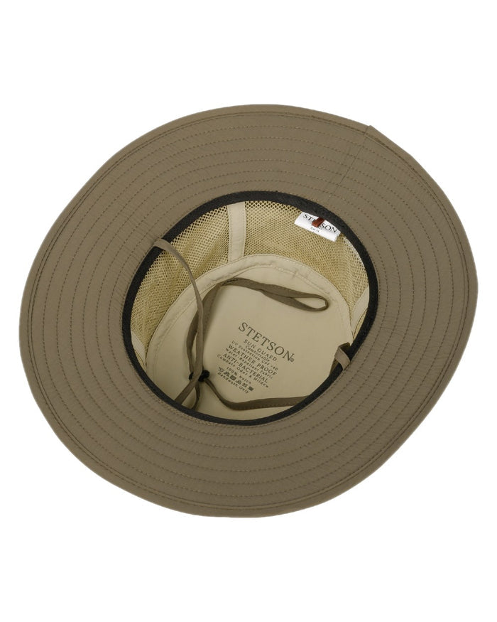 Oatmeal Coloured Stetson Coralville Traveller Outdoor Hat on white background #colour_oatmeal